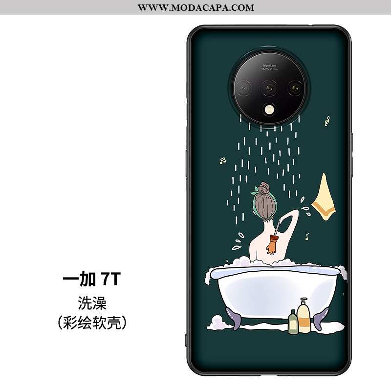 Capa Oneplus 7t Tendencia Verde Criativas Personalizada Simples Cases Malha Comprar