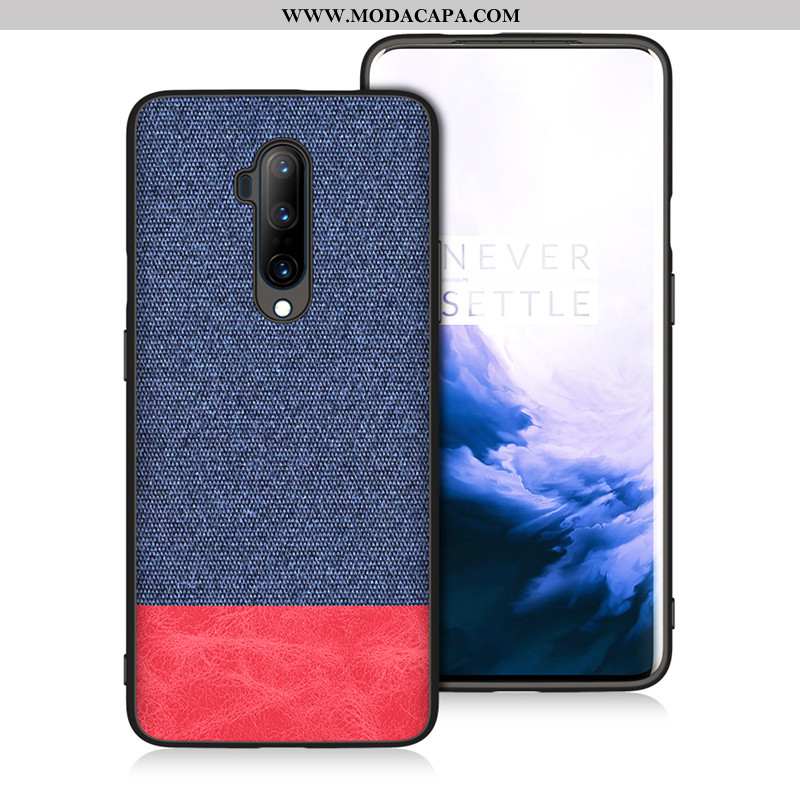 Capas Oneplus 7t Pro Soft Tecido Completa Tendencia Azul Escuro Protetoras Baratos