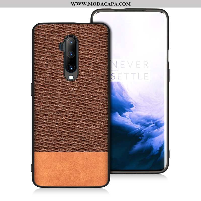 Capas Oneplus 7t Pro Soft Tecido Completa Tendencia Azul Escuro Protetoras Baratos