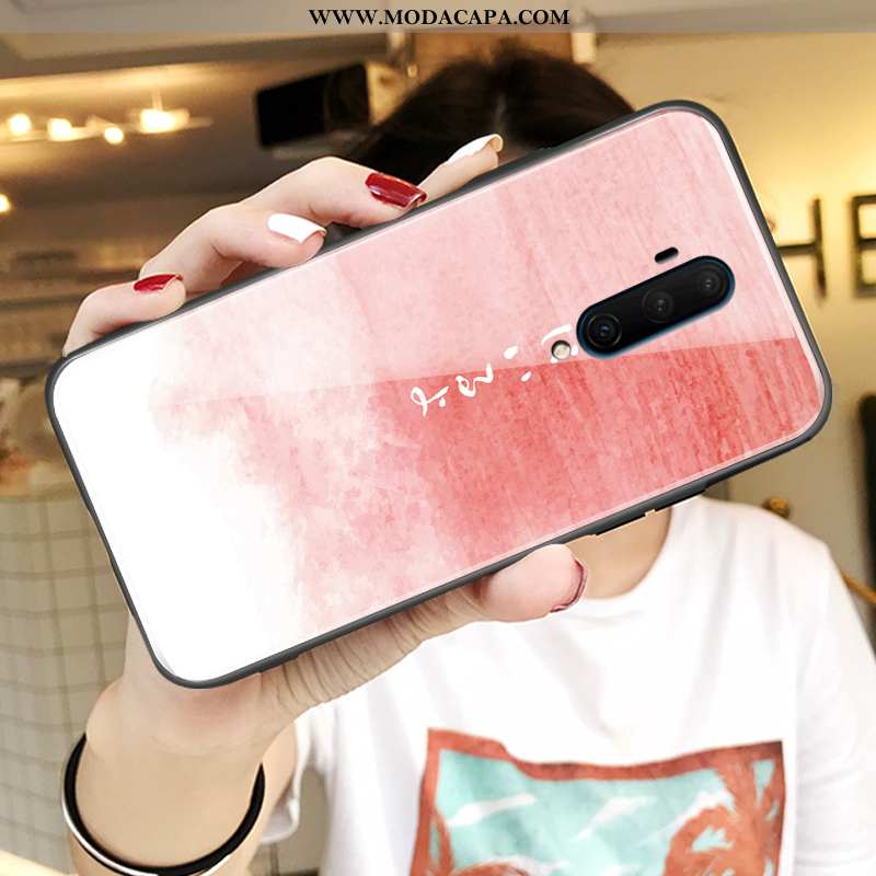 Capa Oneplus 7t Pro Tendencia Vermelho Frente Vidro Super Soft Telemóvel Comprar