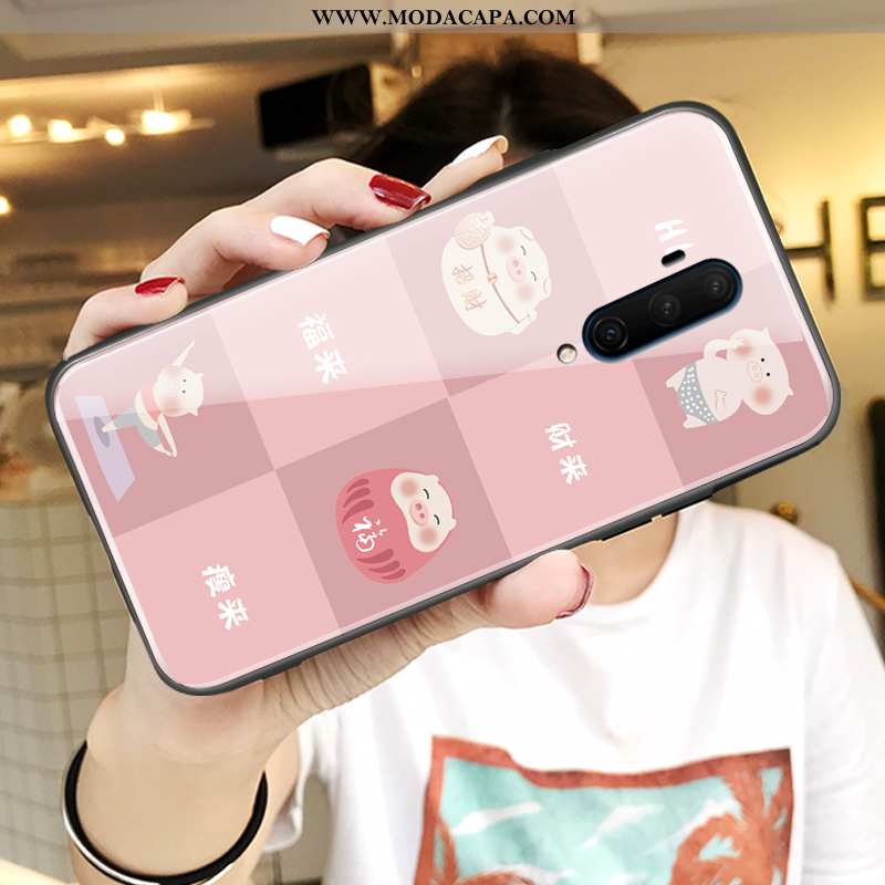 Capa Oneplus 7t Pro Personalizado Capas Rosa Super Completa Malha Telemóvel Barato