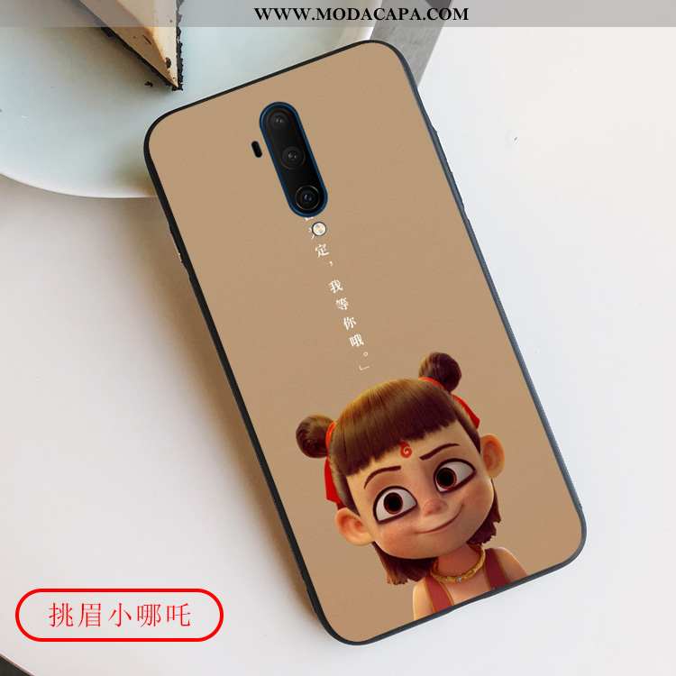 Capas Oneplus 7t Pro Bonitos De Grau Telemóvel Silicone Antiqueda Malha Vermelho Barato