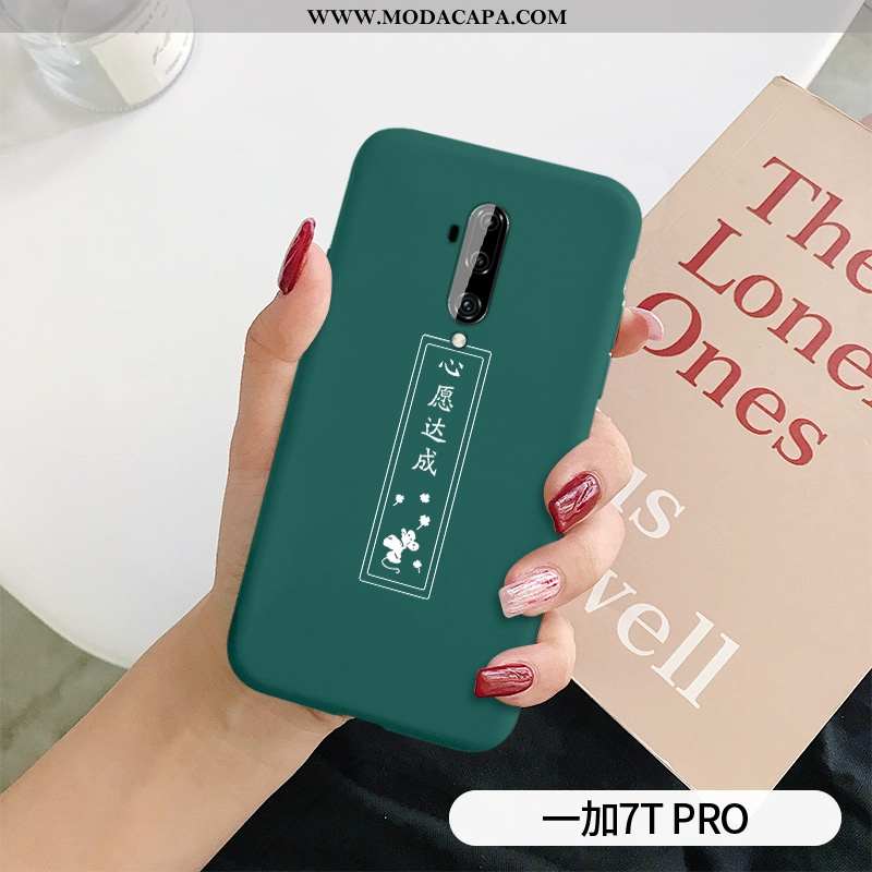 Capa Oneplus 7t Pro Super Estilosas Cases Malha Silicone Coração Casal Baratas