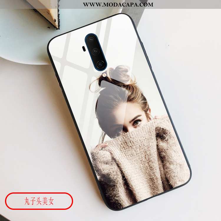 Capas Oneplus 7t Pro Moda Vidro Cases Telemóvel Protetoras Vermelho Malha Baratas