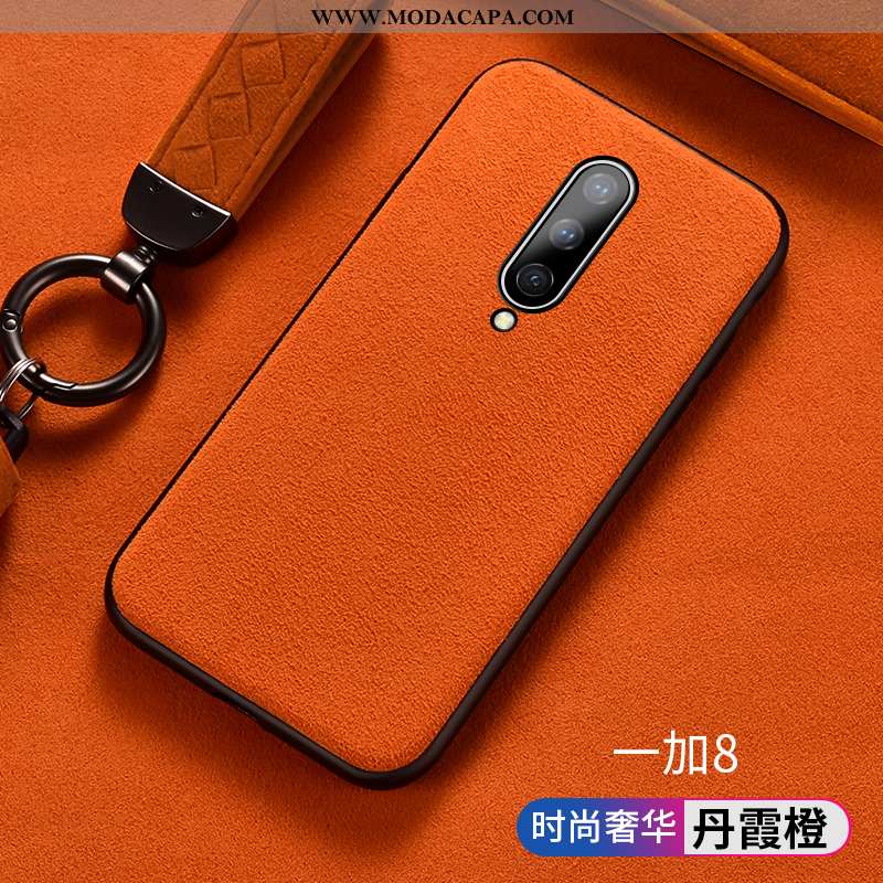 Capas Oneplus 8 Casaco De Pele Tendencia Protetoras Telemóvel Personalizado Vermelho Completa Promoç