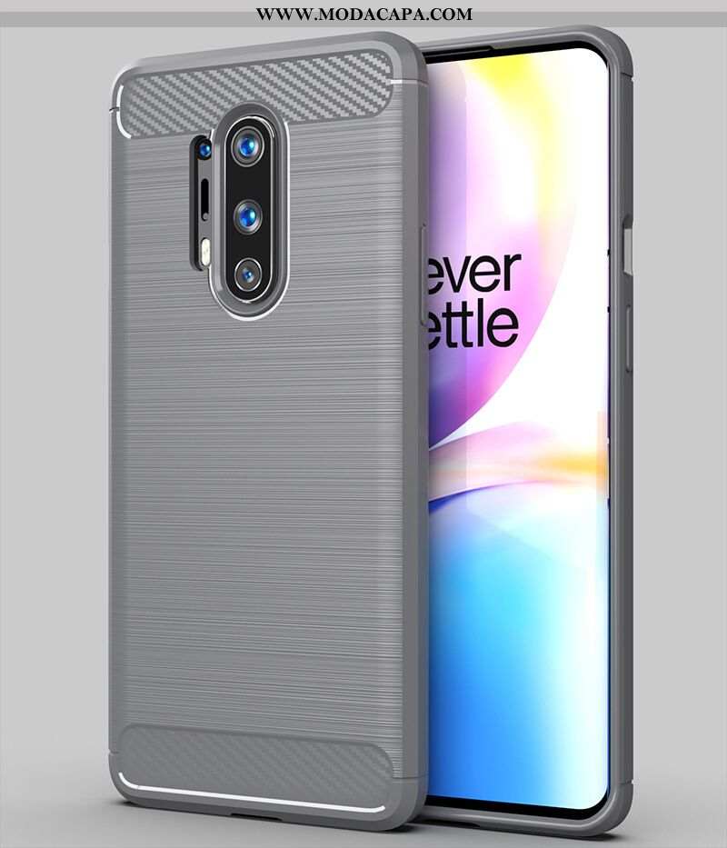 Capa Oneplus 8 Pro Protetoras Capas Cinza Silicone Telemóvel Cases Antiqueda Baratos