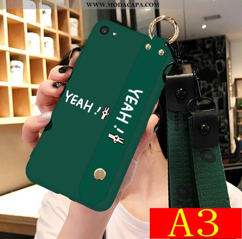 Capa Oppo A3 Bonitos Completa Soft Telemóvel Tendencia Antiqueda Vermelho Promoção