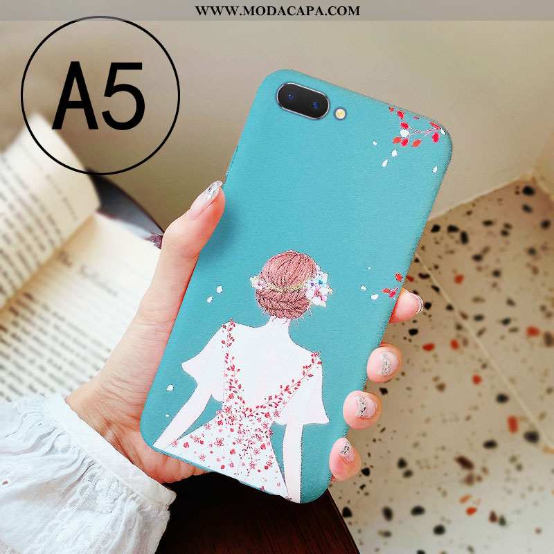 Capa Oppo A5 Personalizada Malha Telemóvel Soft Completa Capas Rosa Baratas