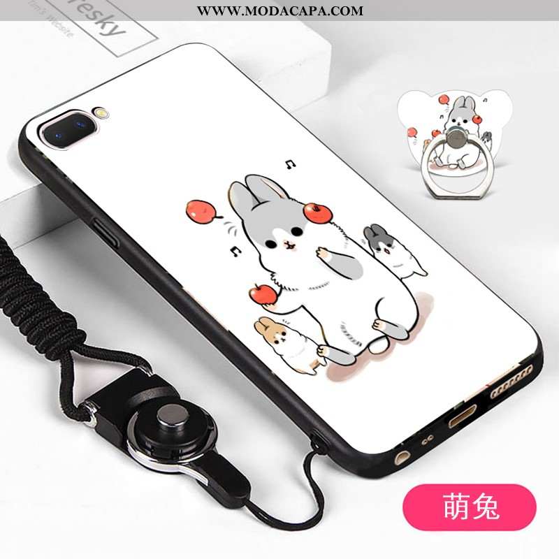 Capas Oppo A5 Desenho Animado Branco Antiqueda Telemóvel Protetoras Cases Soft Baratas