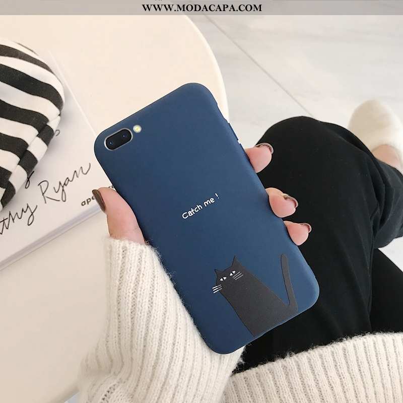 Capas Oppo A5 Protetoras Cases Coração Soft Azul Alfabeto Malha Comprar