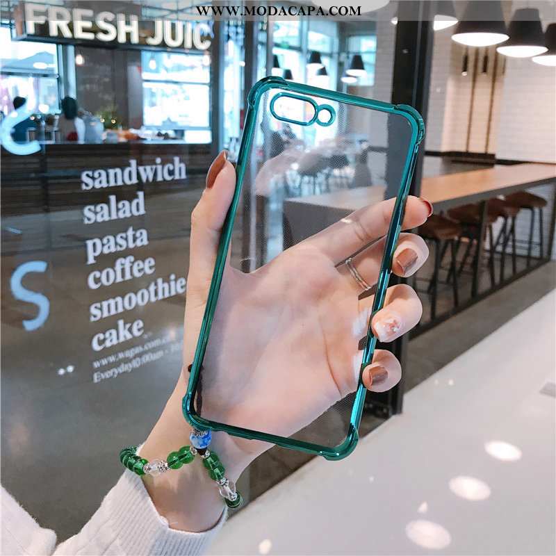 Capas Oppo A5 Personalizada Roxa Verde Telemóvel Tendencia Vermelho Antiqueda Comprar