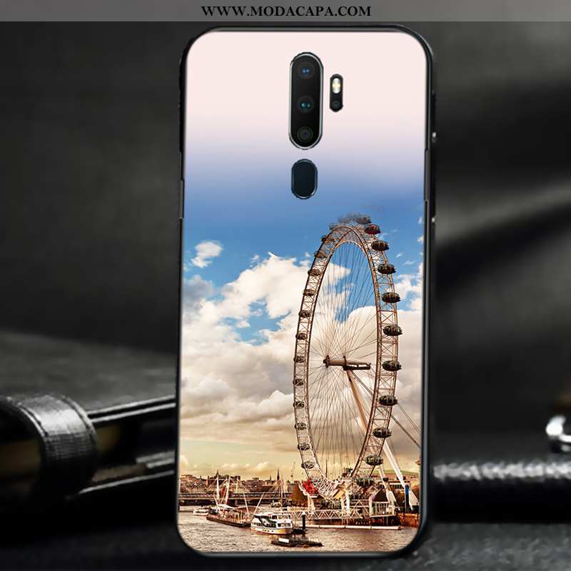 Capa Oppo A9 2020 Criativas Telemóvel Bege Soft Pintado Slim Capas Baratos