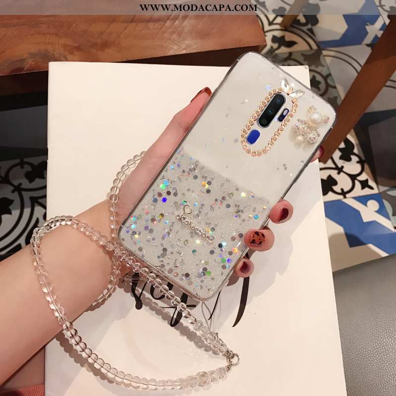 Capas Oppo A9 2020 Strass Cola Protetoras Antiqueda Verde Telemóvel Personalizado Baratas