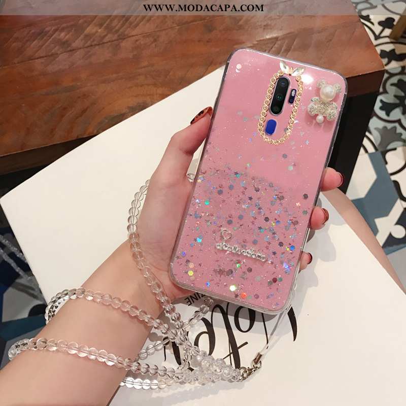 Capas Oppo A9 2020 Strass Cola Protetoras Antiqueda Verde Telemóvel Personalizado Baratas