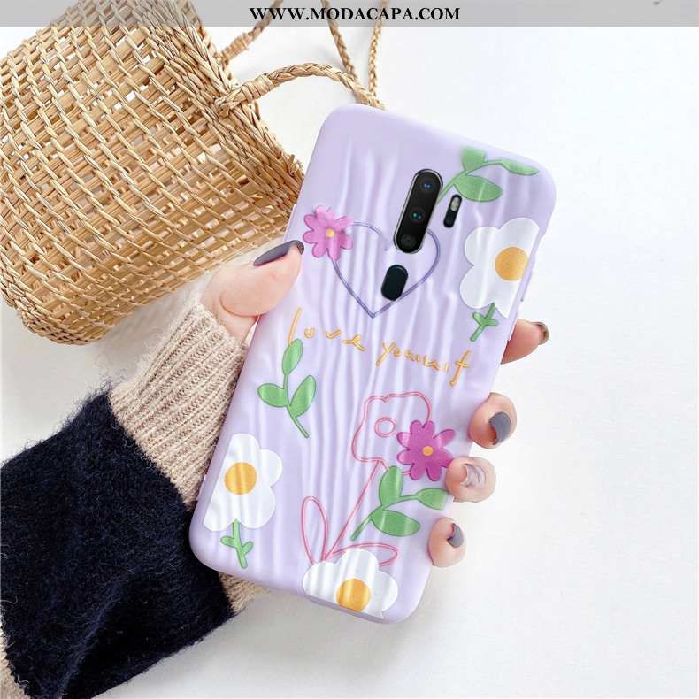 Capas Oppo A9 2020 Silicone Novas Desenho Animado Antiqueda Cases Soft Florido Promoção