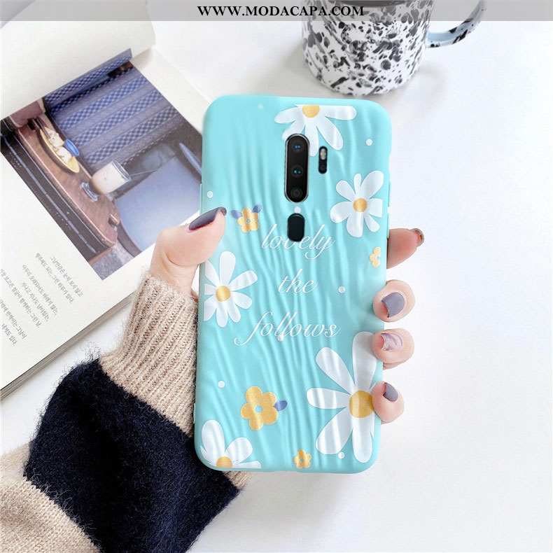 Capas Oppo A9 2020 Silicone Novas Desenho Animado Antiqueda Cases Soft Florido Promoção