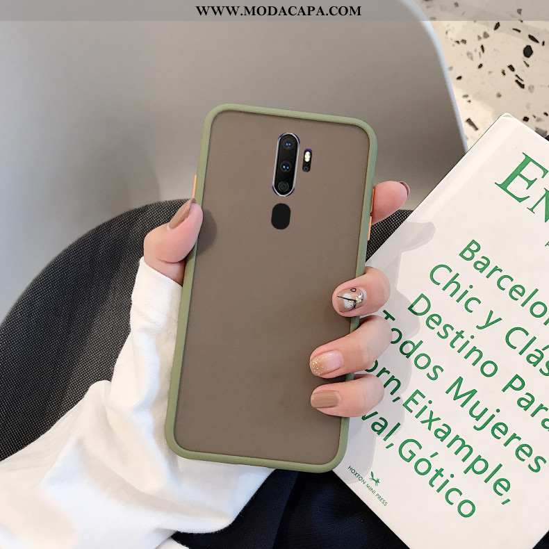 Capa Oppo A9 2020 Fosco Completa Vermelho Antiqueda Protetoras Cases Cor De Contraste Online