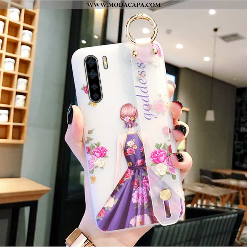 Capa Oppo A91 Transparente Antiqueda Silicone Wrisband Completa Telemóvel Cordao Baratos