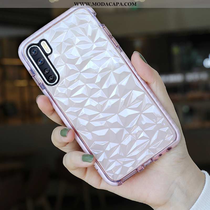 Capa Oppo A91 Luxo Tendencia Bruto Rosa Cordao Silicone Protetoras Venda