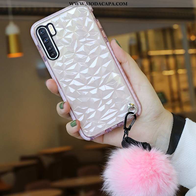 Capa Oppo A91 Luxo Tendencia Bruto Rosa Cordao Silicone Protetoras Venda