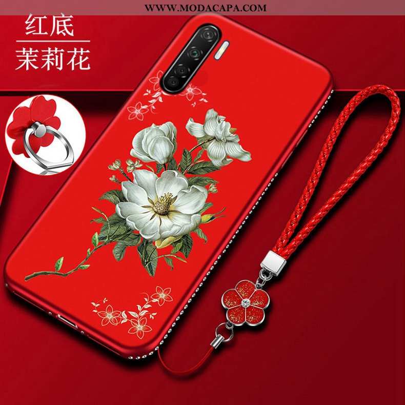 Capa Oppo A91 Soft Telemóvel Fosco Completa Vermelho Nova Criativas Comprar