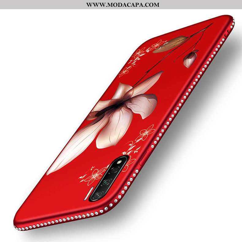Capa Oppo A91 Soft Telemóvel Fosco Completa Vermelho Nova Criativas Comprar