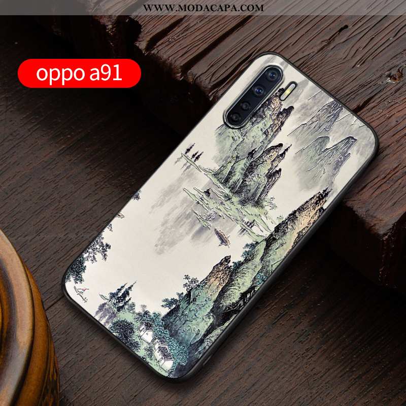 Capa Oppo A91 Protetoras Azul Personalizado Soft Cases Capas Customizadas Barato