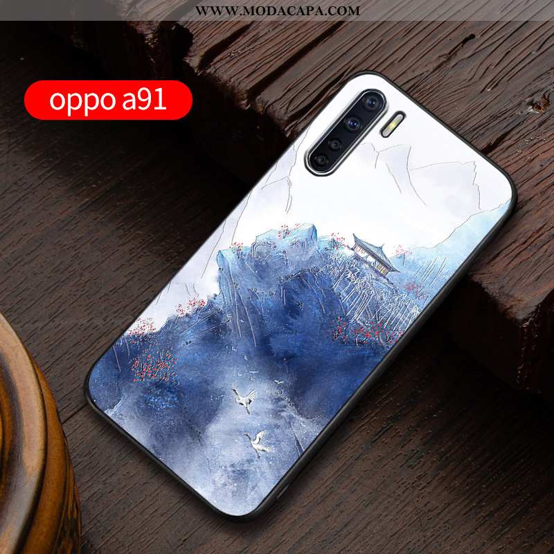 Capa Oppo A91 Protetoras Azul Personalizado Soft Cases Capas Customizadas Barato