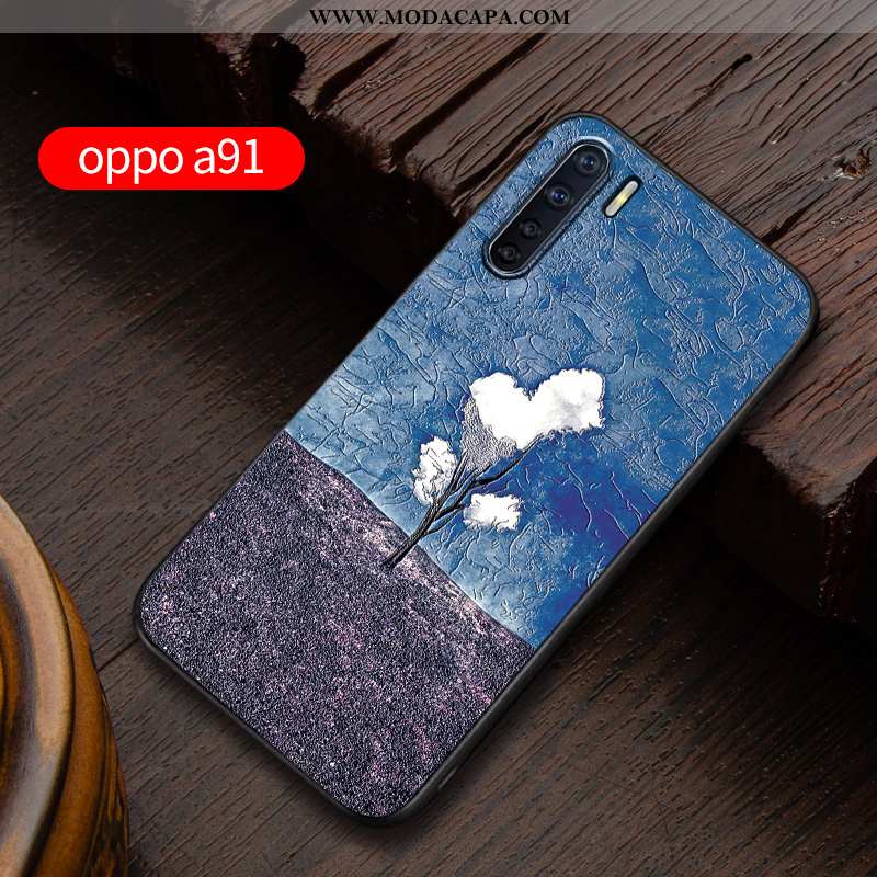 Capa Oppo A91 Protetoras Azul Personalizado Soft Cases Capas Customizadas Barato