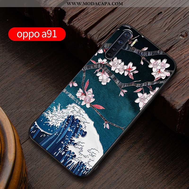 Capa Oppo A91 Protetoras Azul Personalizado Soft Cases Capas Customizadas Barato