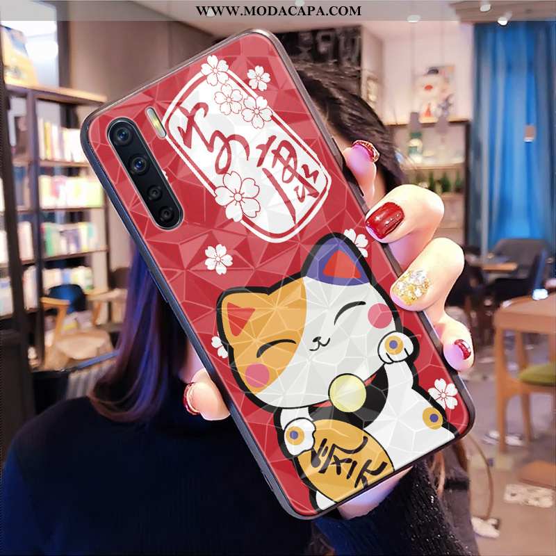 Capas Oppo A91 Personalizada Para Reveillon Diamante Soft Vermelho Telemóvel Baratos