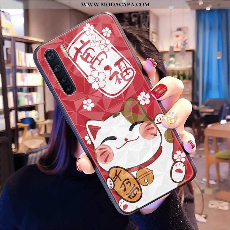 Capas Oppo A91 Personalizada Para Reveillon Diamante Soft Vermelho Telemóvel Baratos