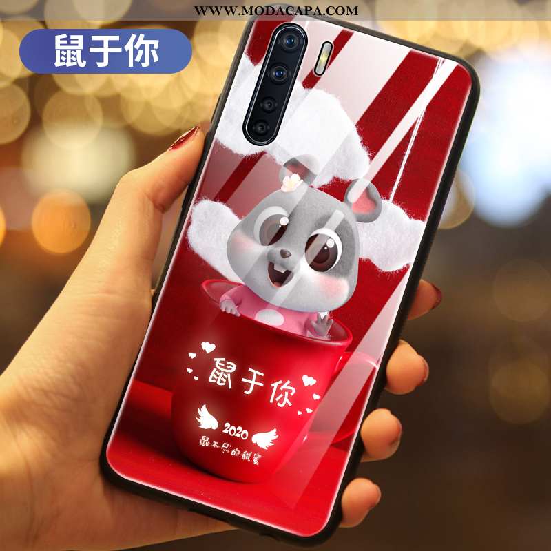 Capas Oppo A91 Tendencia Malha Para Reveillon Antiqueda Telemóvel Vermelho Baratos