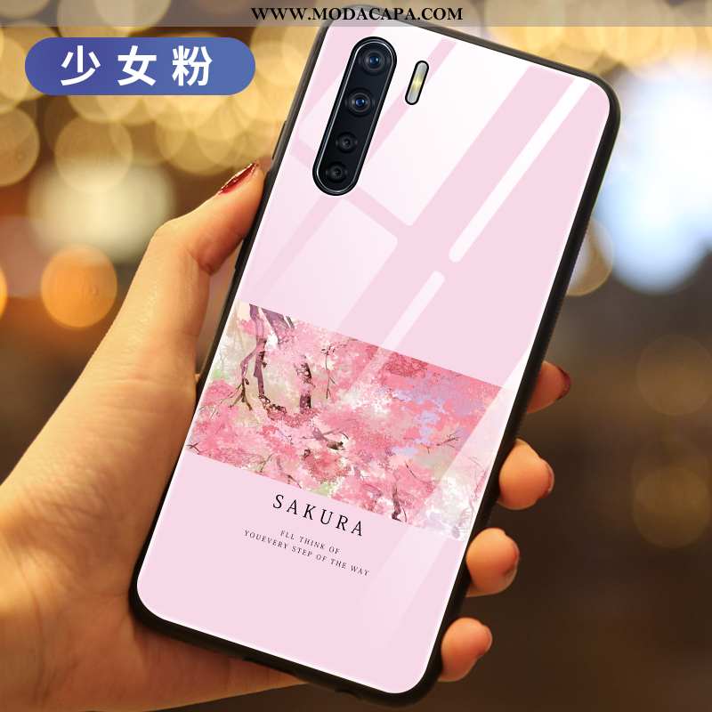 Capas Oppo A91 Vidro Telemóvel Verde Cases Completa Promoção