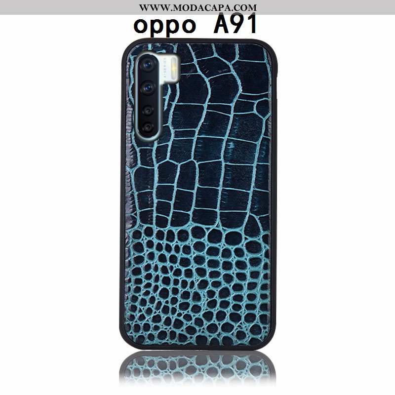 Capa Oppo A91 Couro Genuíno Antiqueda Telemóvel Capas Protetoras Completa Traseira Venda