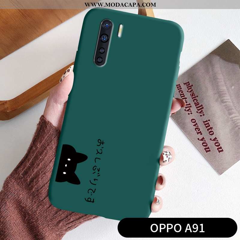 Capa Oppo A91 Slim Estival Soft Pretas Antiqueda Protetoras Claro Barato