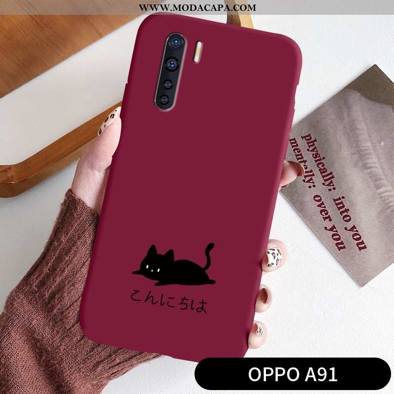 Capa Oppo A91 Slim Estival Soft Pretas Antiqueda Protetoras Claro Barato