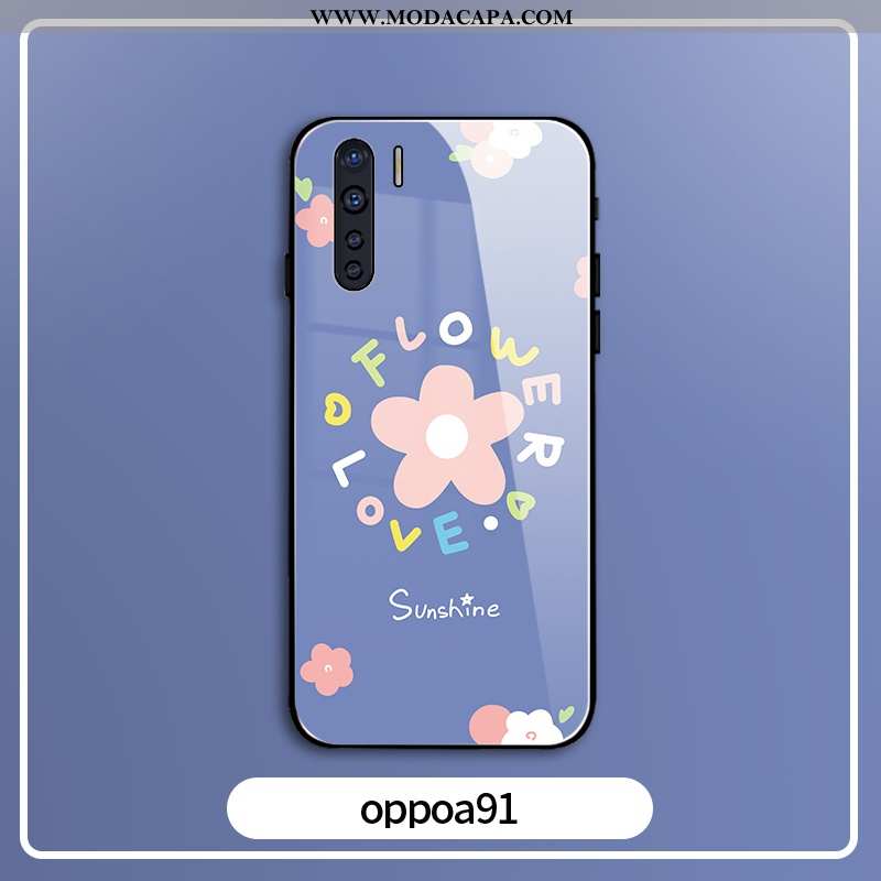 Capas Oppo A91 Personalizada Protetoras Frente Claro Azul Novas Venda