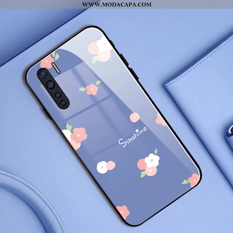 Capas Oppo A91 Personalizada Protetoras Frente Claro Azul Novas Venda