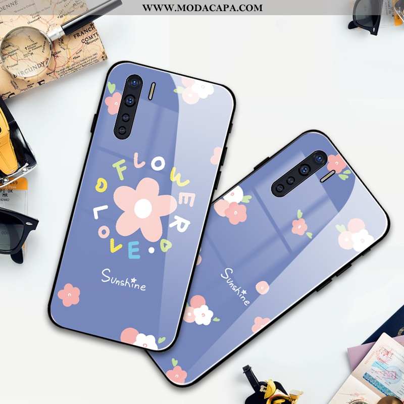 Capas Oppo A91 Personalizada Protetoras Frente Claro Azul Novas Venda