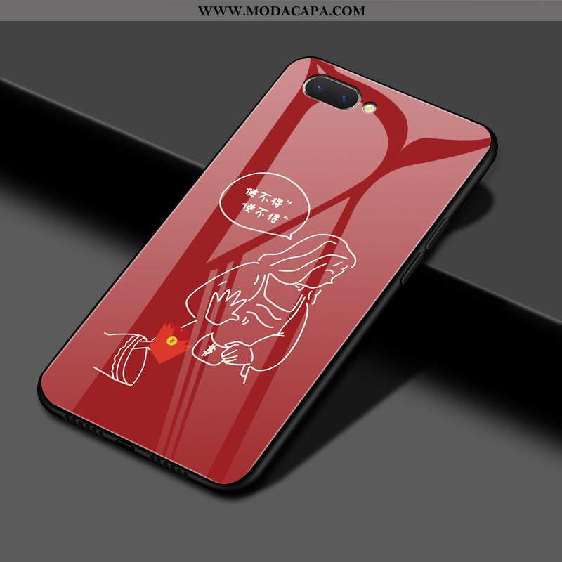 Capa Oppo Ax5 Desenho Animado Vidro Telemóvel Bonitos Protetoras Vermelho Casal Barato