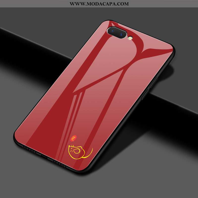 Capa Oppo Ax5 Desenho Animado Vidro Telemóvel Bonitos Protetoras Vermelho Casal Barato