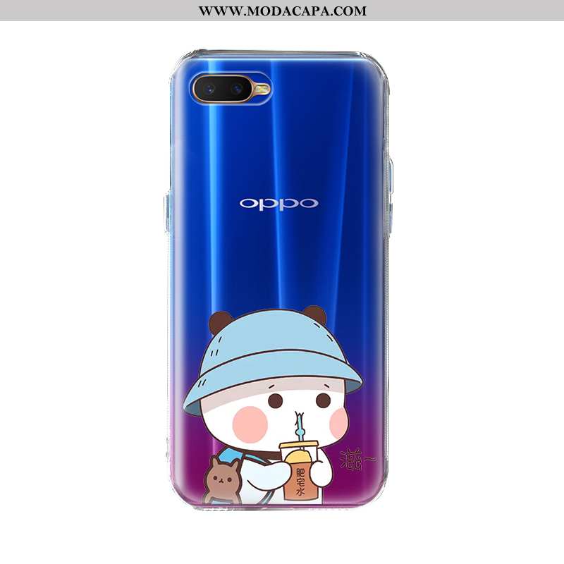 Capa Oppo Ax7 Estiloso Desenho Animado Capas Criativas Completa Silicone Azul Online