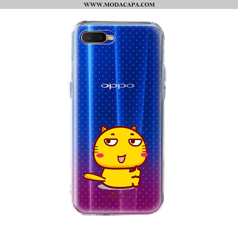 Capa Oppo Ax7 Estiloso Desenho Animado Capas Criativas Completa Silicone Azul Online