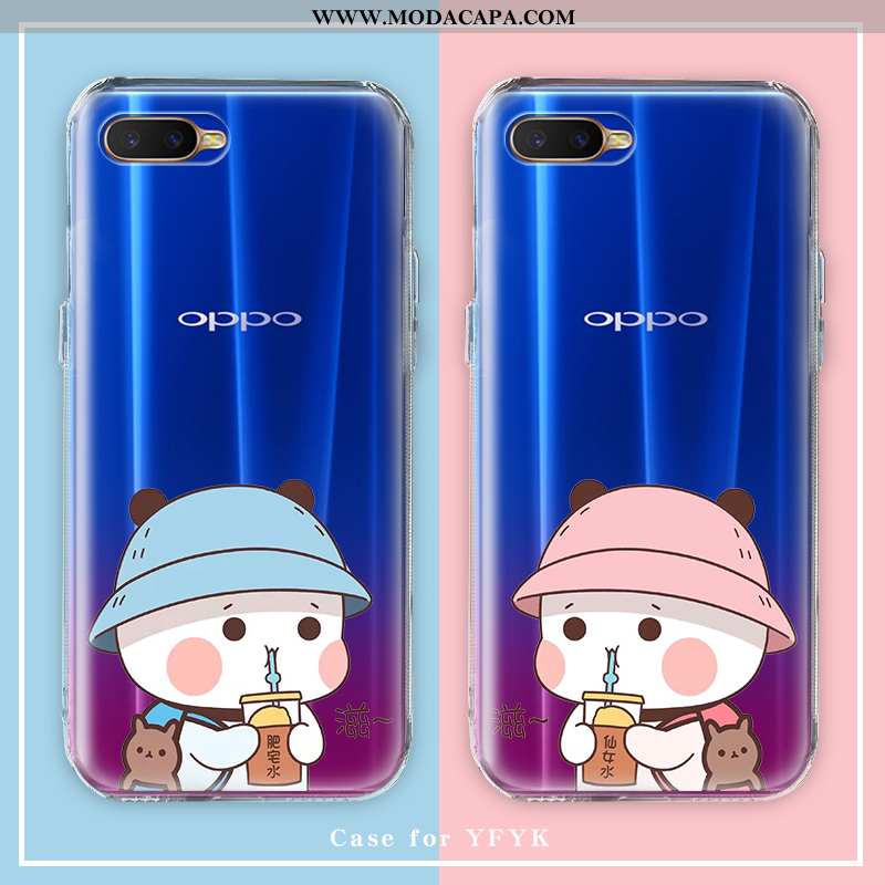 Capa Oppo Ax7 Estiloso Desenho Animado Capas Criativas Completa Silicone Azul Online