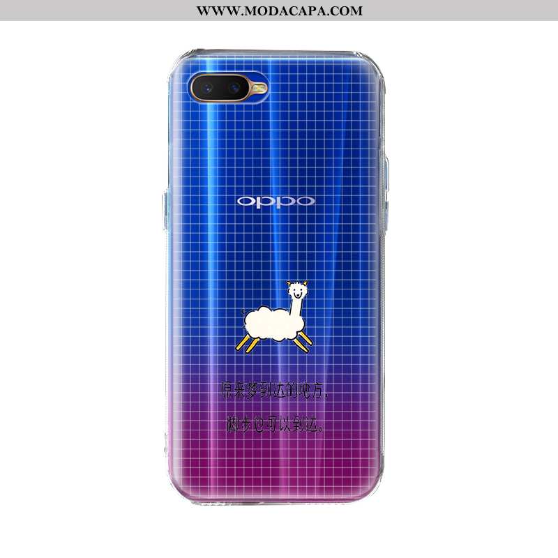 Capa Oppo Ax7 Estiloso Desenho Animado Capas Criativas Completa Silicone Azul Online