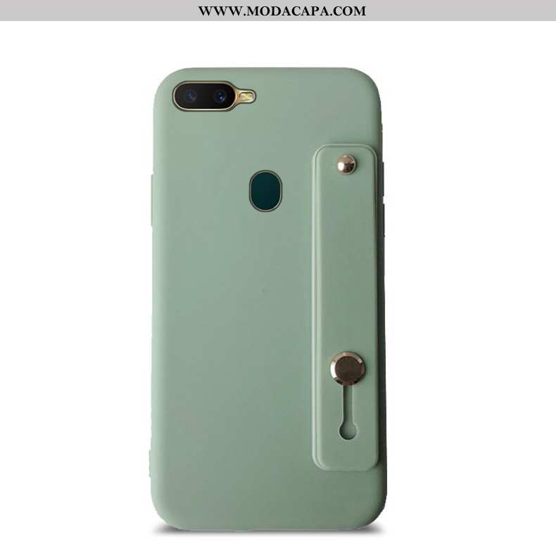 Capa Oppo Ax7 Protetoras Casal Polegadas Telemóvel Silicone Verde Lisas Barato