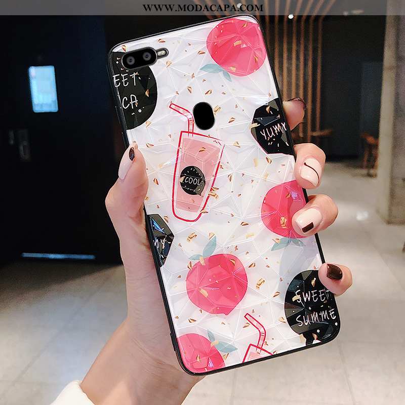 Capas Oppo Ax7 Fofas Quadriculada Tendencia Diamante Telemóvel Rosa Resistente Comprar