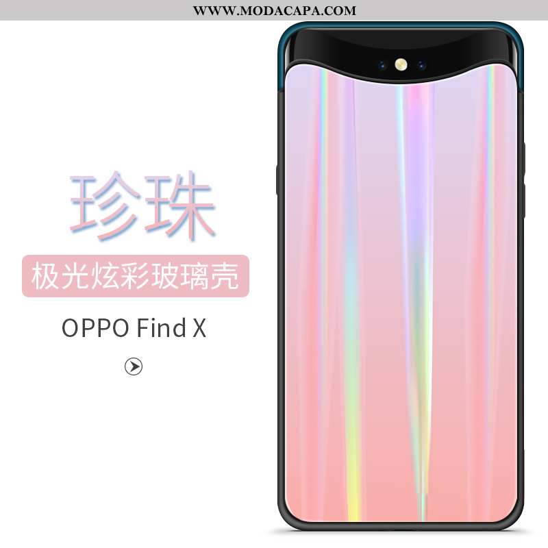 Capas Oppo Find X Vidro Tendencia Gradiente Antiqueda Telemóvel Vermelho Venda