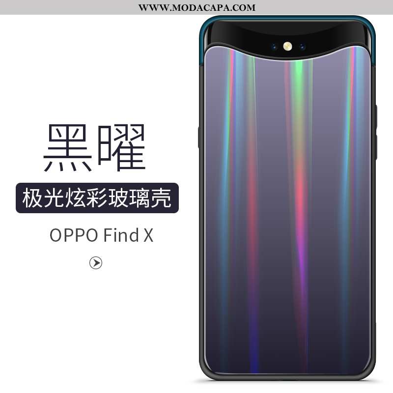 Capas Oppo Find X Vidro Tendencia Gradiente Antiqueda Telemóvel Vermelho Venda